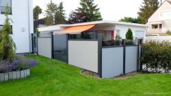 Laerm- und Sichtschutzwand mit Glas