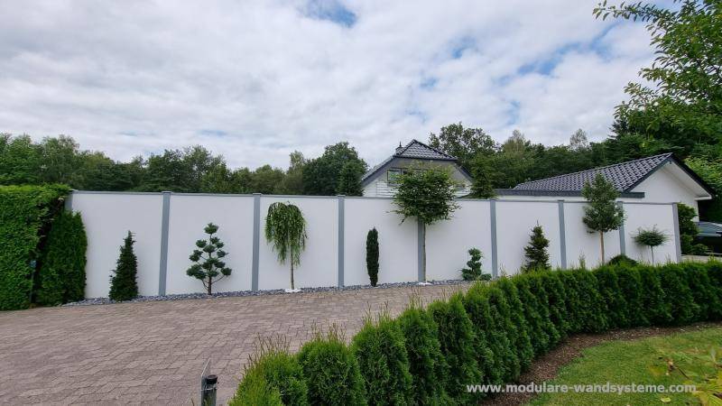 Modulare Wandsysteme Sichtschutz mit Spalierbäumen